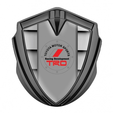 Toyota Emblem Trd Trunk Badge Graphite Steel Shutter Motif Red Logo