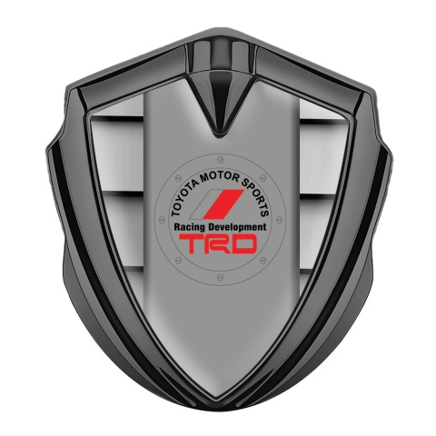 Toyota Emblem Trd Trunk Badge Graphite Steel Shutter Motif Red Logo