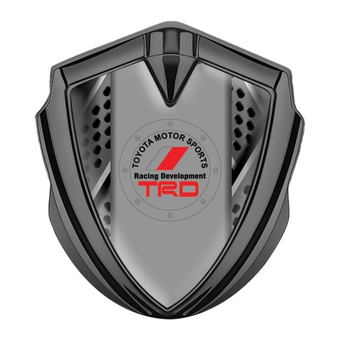 Toyota TRD Emblem Self Adhesive Graphite Industrial Grate Red Motif