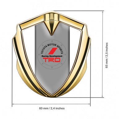 Toyota Bodyside Emblem Self Adhesive Gold Pearly White Red Logo Motif