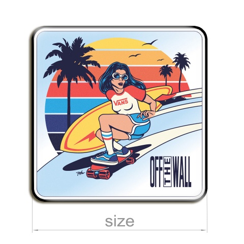 Vans  Silicone Stickers Girl on Skate Artwork 2 pcs