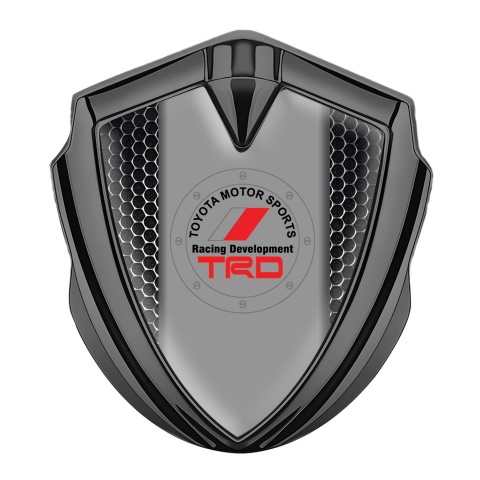 Toyota TRD Emblem Fender Badge Graphite Industrial Grate Racing Logo