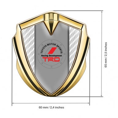 Toyota TRD Emblem Trunk Badge Gold White Ebony Carbon Red Design