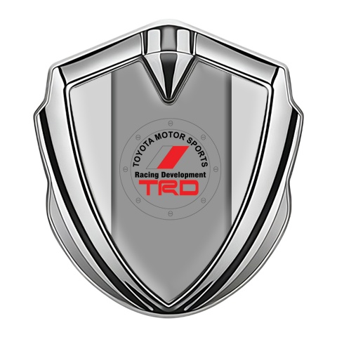 Toyota TRD Emblem Self Adhesive Silver Moon Grey Racing Development