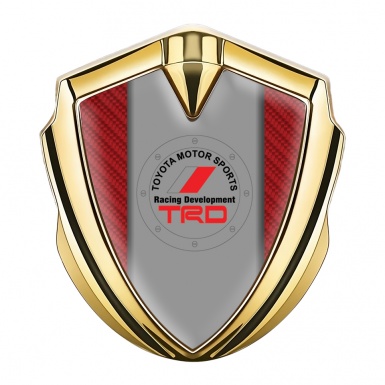 Toyota Bodyside Emblem Badge Gold Crimson Carbon Grey Panel Design
