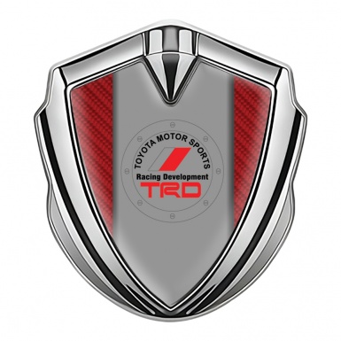 Toyota Bodyside Emblem Badge Silver Crimson Carbon Grey Panel Design