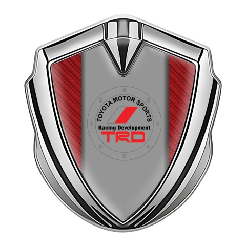 Toyota Bodyside Emblem Badge Silver Crimson Carbon Grey Panel Design