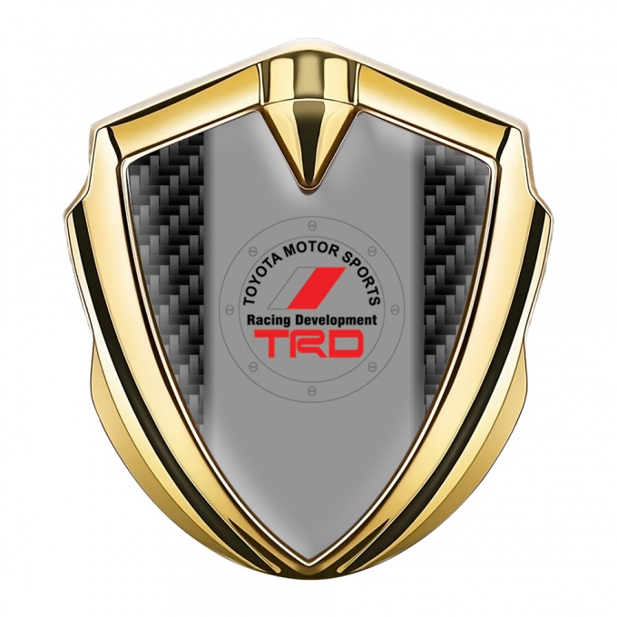 Toyota Trunk Emblem Badge Gold Black Carbon Sport Edition Logo