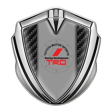 Toyota Trunk Emblem Badge Silver Black Carbon Sport Edition Logo