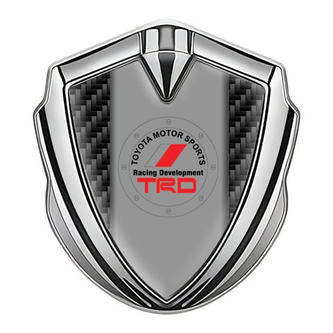 Toyota Trunk Emblem Badge Silver Black Carbon Sport Edition Logo