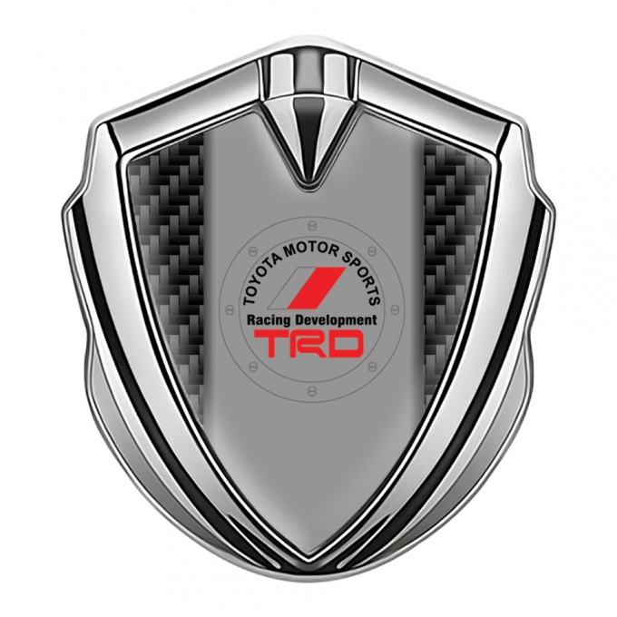 Toyota Trunk Emblem Badge Silver Black Carbon Sport Edition Logo