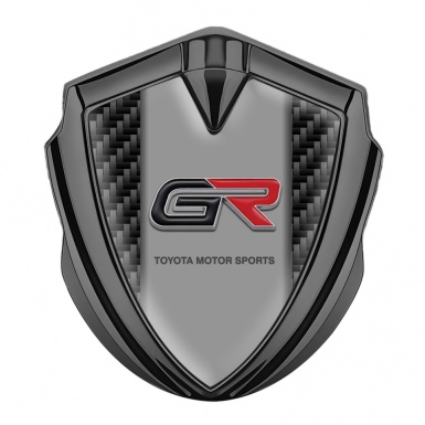 Toyota GR Emblem Car Badge Graphite Black Carbon Motorsports Logo
