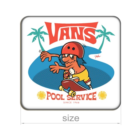 Vans Stickers 3D Gel Pool Service 2 pcs