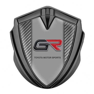 Toyota GR Emblem Trunk Badge Graphite Light Carbon Tuning Logo
