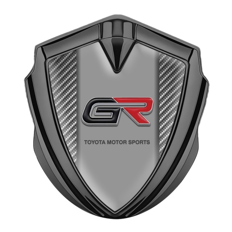 Toyota GR Emblem Trunk Badge Graphite Light Carbon Tuning Logo
