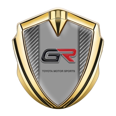 Toyota GR Emblem Trunk Badge Gold Light Carbon Tuning Logo