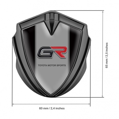 Toyota GR Trunk Emblem Badge Graphite Black Noir Relief Logo Edition