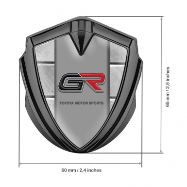 Toyota GR Fender Emblem Badge Graphite Stone Slabs Effect Racing Logo