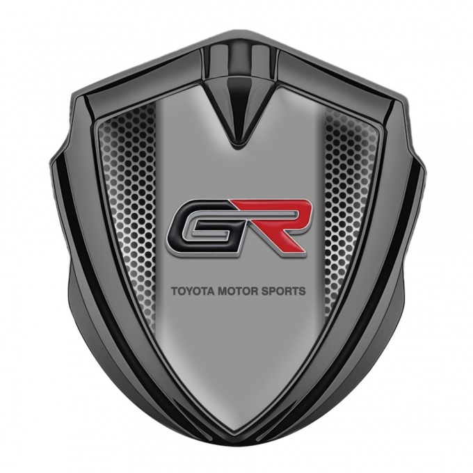 Toyota GR  Emblem Badge Graphite Metallic Grate Racing Logo Design