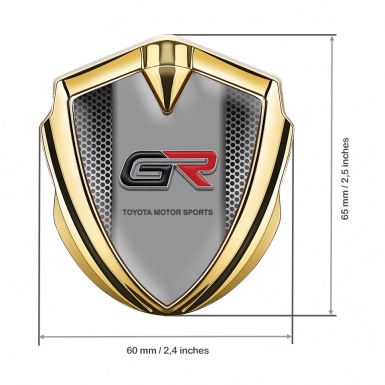 Toyota GR  Emblem Badge Gold Metallic Grate Racing Logo Design
