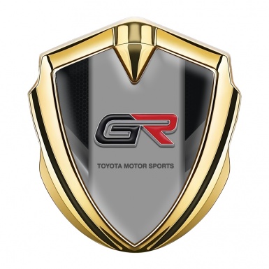 Toyota GR Trunk Emblem Badge Gold Black Hex Greyscale Sides Edition