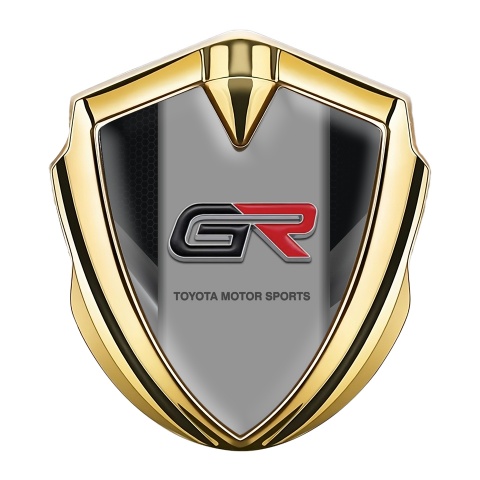 Toyota GR Trunk Emblem Badge Gold Black Hex Greyscale Sides Edition