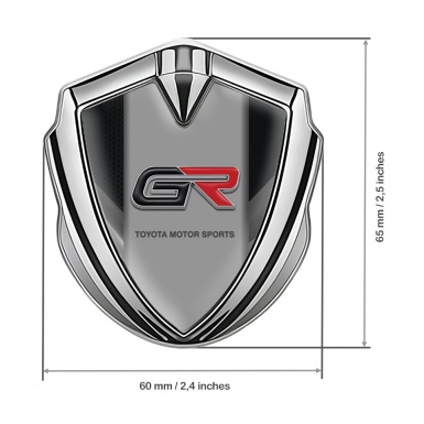 Toyota GR Trunk Emblem Badge Silver Black Hex Greyscale Sides Edition