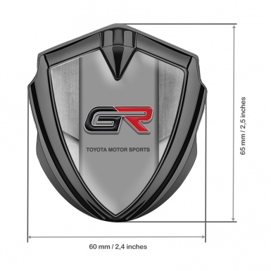 Toyota GR Emblem Car Badge Graphite Stone Panel Effect Sport Logo