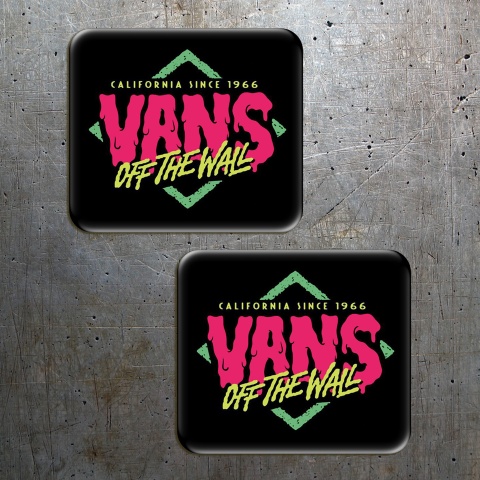 Vans Silicone Stickers California Since Black 2 pcs
