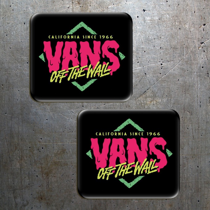 Vans Silicone Stickers California Since Black 2 pcs