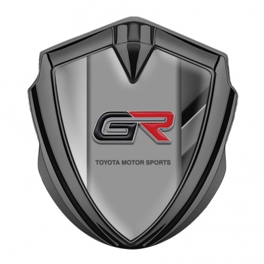 Toyota GR Emblem Badge Self Adhesive Graphite Mixed Panels Sport Logo