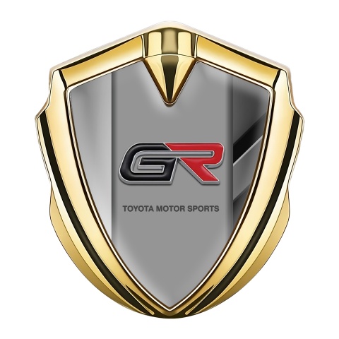 Toyota GR Emblem Badge Self Adhesive Gold Mixed Panels Sport Logo