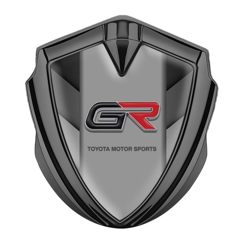 Toyota GR Emblem Fender Badge Graphite Grey Side Panels Racing Design