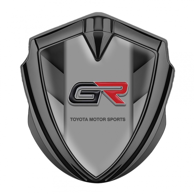 Toyota GR Emblem Fender Badge Graphite Grey Side Panels Racing Design