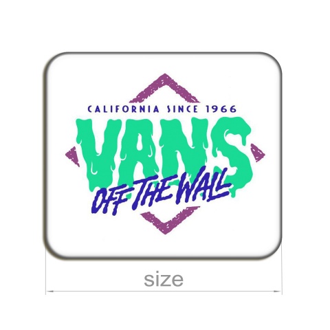 Vans Silicone Stickers California Since White 2 pcs