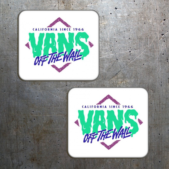 Vans Silicone Stickers California Since White 2 pcs