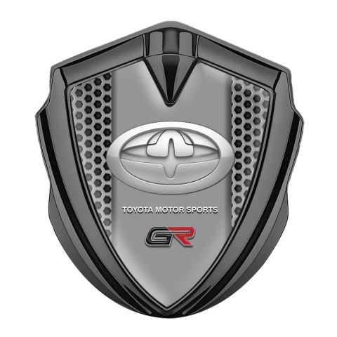 Toyota GR Trunk Emblem Badge Graphite Full Hex Frame Modern Logo