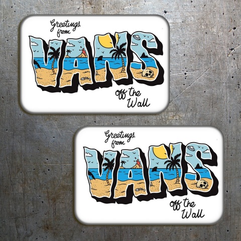 Vans Silicone Stickers Greetings From Vnz 2 pcs