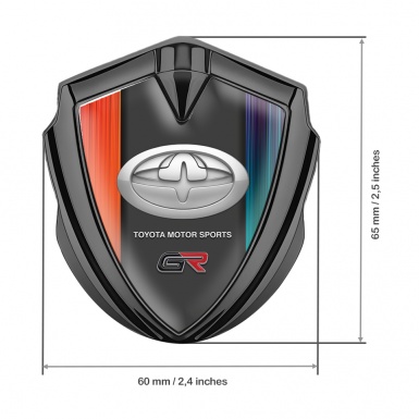 Toyota Bodyside Emblem Self Adhesive Graphite Multicolor Strokes Edition