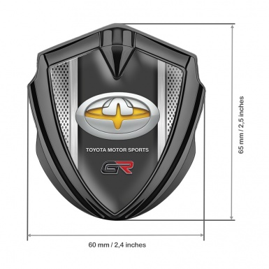 Toyota Bodyside Badge Self Adhesive Graphite Light Grate Color Logo Design