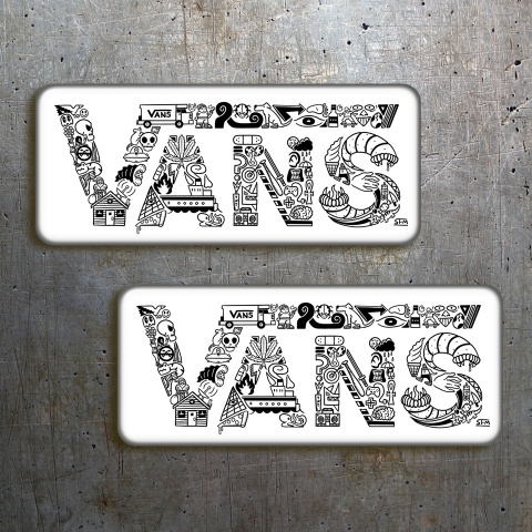 Vans Silicone Stickers Some Vnz Things 2 pcs