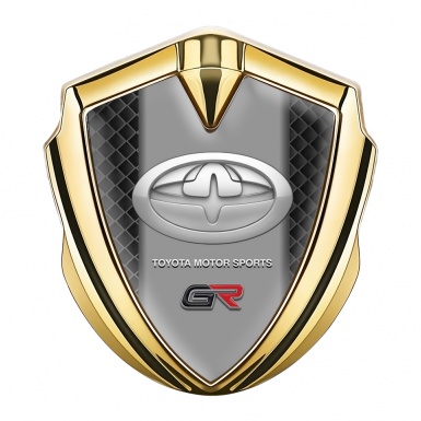 Toyota GR Bodyside Domed Emblem Gold Waffle Effect Oval Design