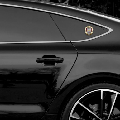 Toyota Bodyside Badge Self Adhesive Gold Red Fragments Yellow Logo