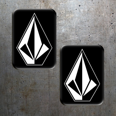 Volcom Stickers Silicone Classic Logo Black 2 pcs