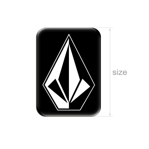 Volcom Stickers Silicone Classic Logo Black 2 pcs