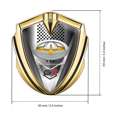 Toyota GR Fender Emblem Badge Gold Oval Yellow Tuning Logo