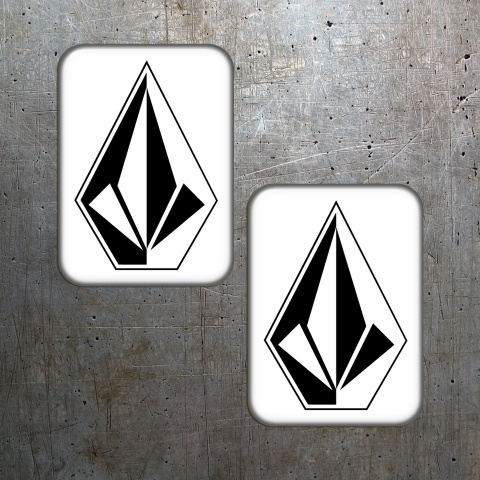 Volcom Stickers Silicone Classic Logo White 2 pcs