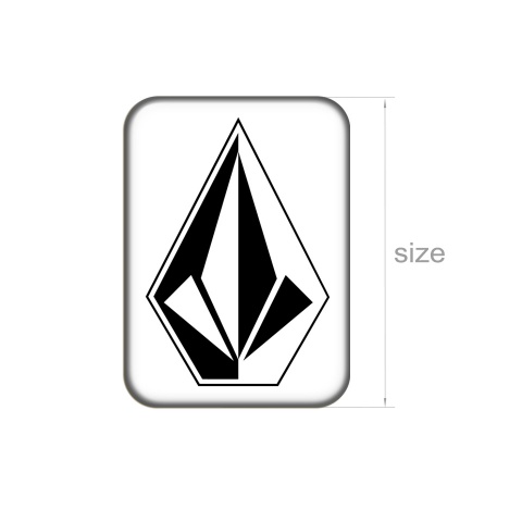 Volcom Stickers Silicone Classic Logo White 2 pcs