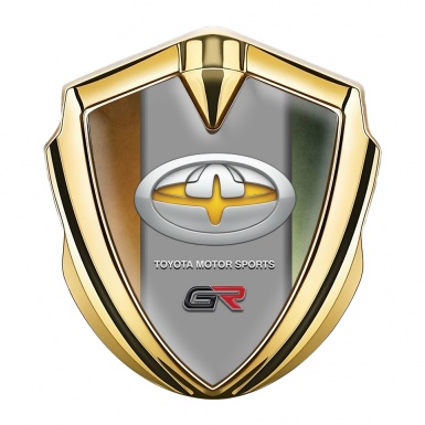 Toyota GR Bodyside Emblem Badge Gold Copper Gradient Tuning Logo