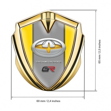 Toyota Bodyside Emblem Self Adhesive Gold Yellow Base Tuning Logo